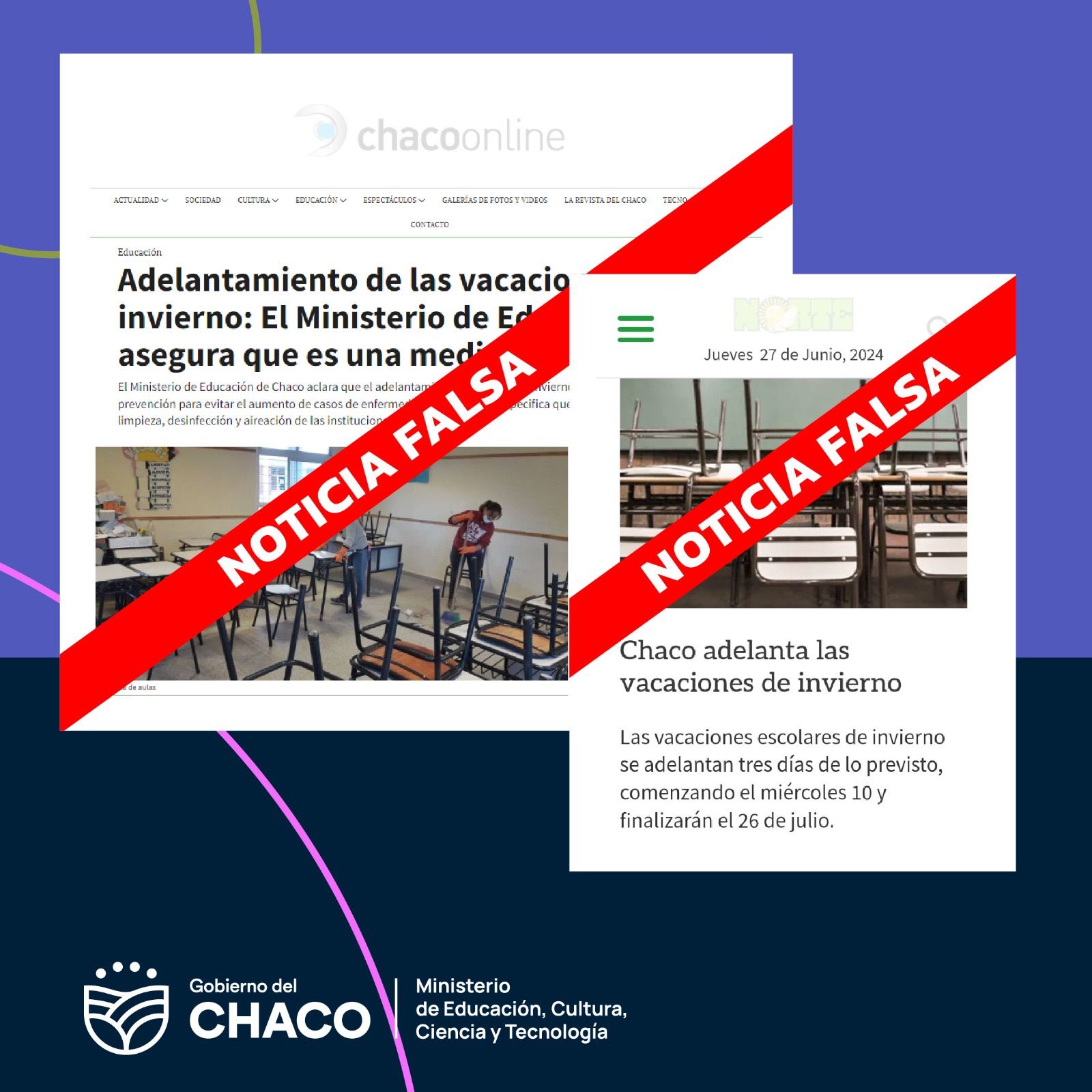 img-Educación desmiente adelanto de vacaciones de invierno