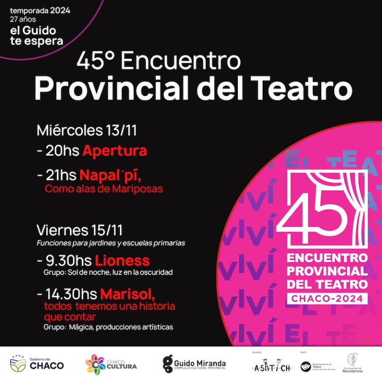 Se presentan nuevas obras en el Guido Miranda, en el marco del 45° Encuentro Provincial del Teatro