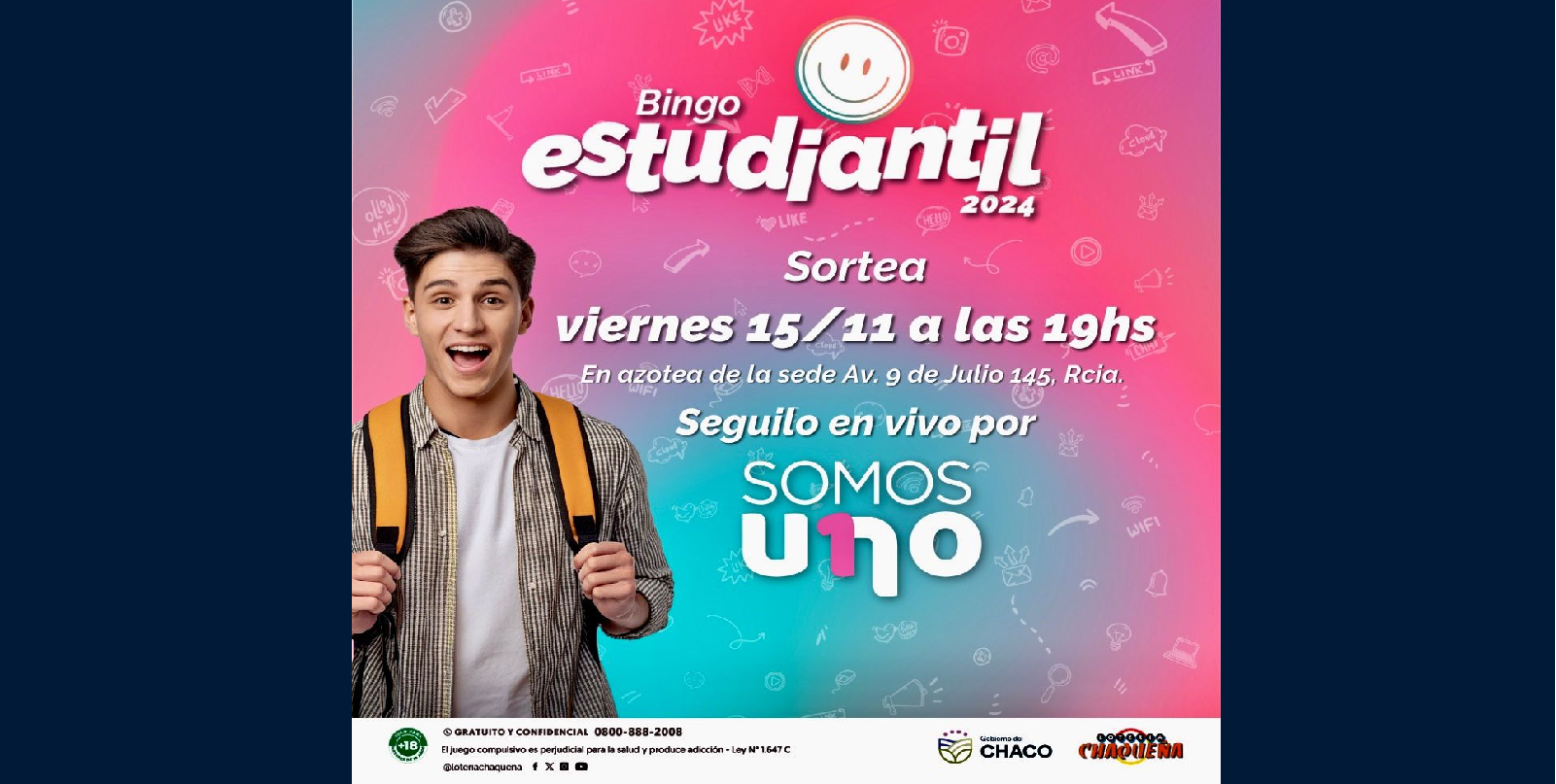 Este viernes sortea el Bingo Estudiantil de Lotería Chaqueña