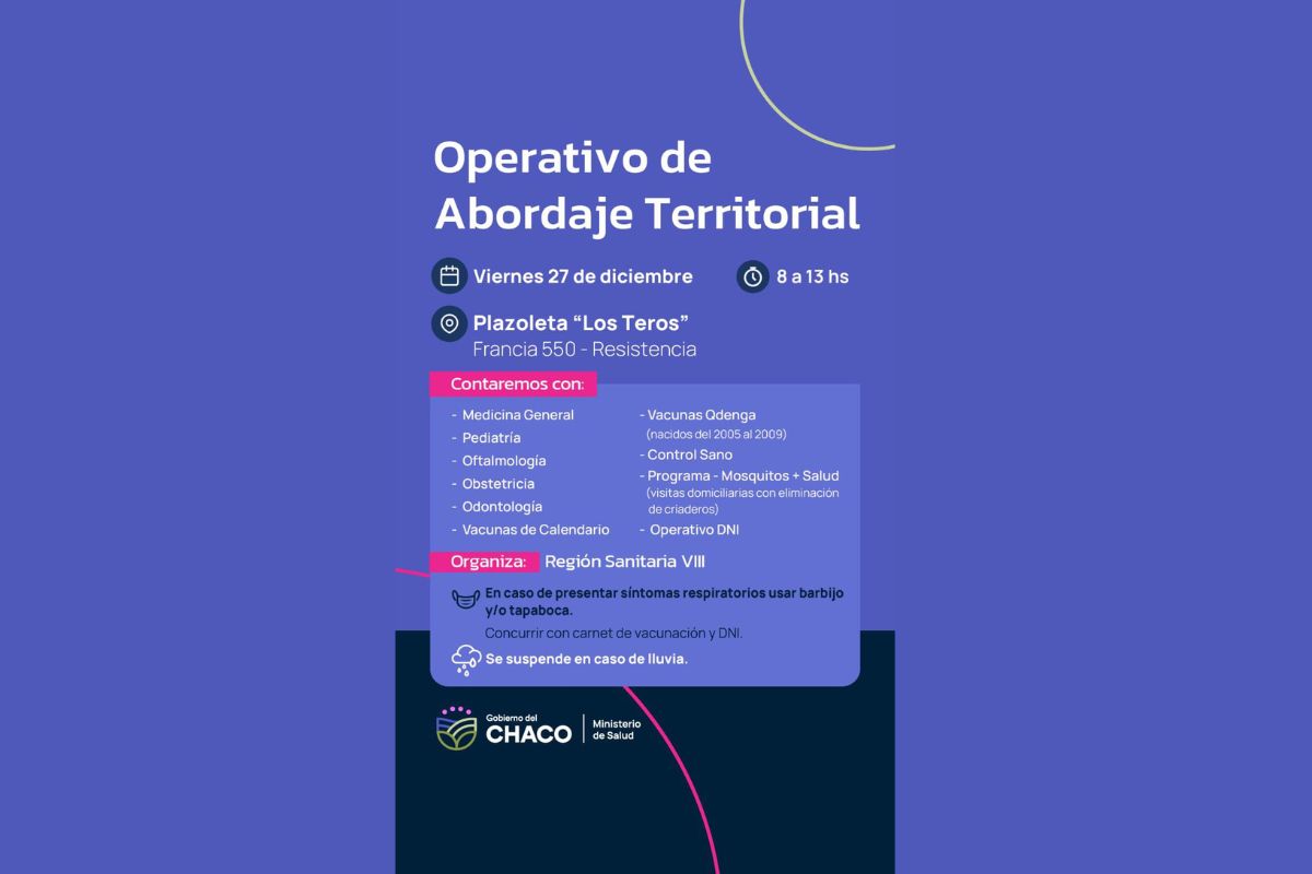 Realizan un operativo de abordaje territorial en la Plazoleta Los Teros de Resistencia