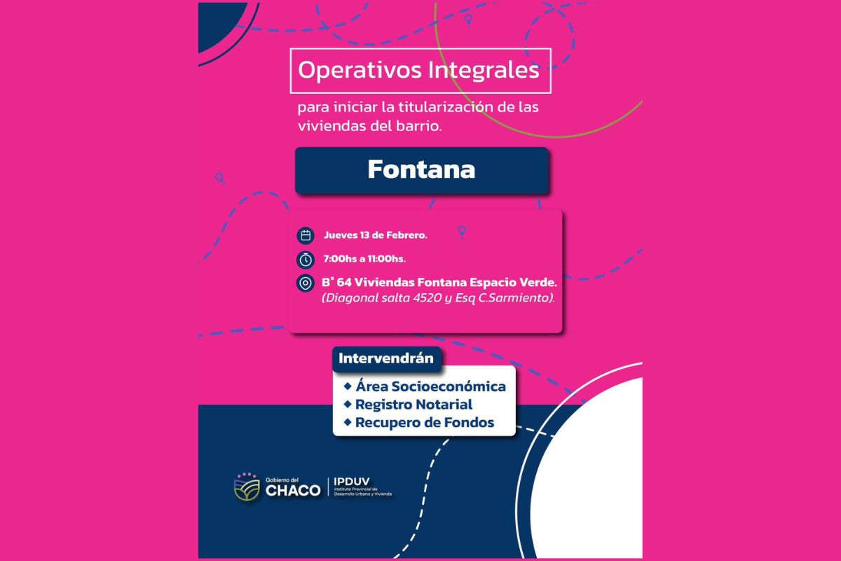 Operativo del Ipduv para titularización del barrio 64 Viviendas de Fontana