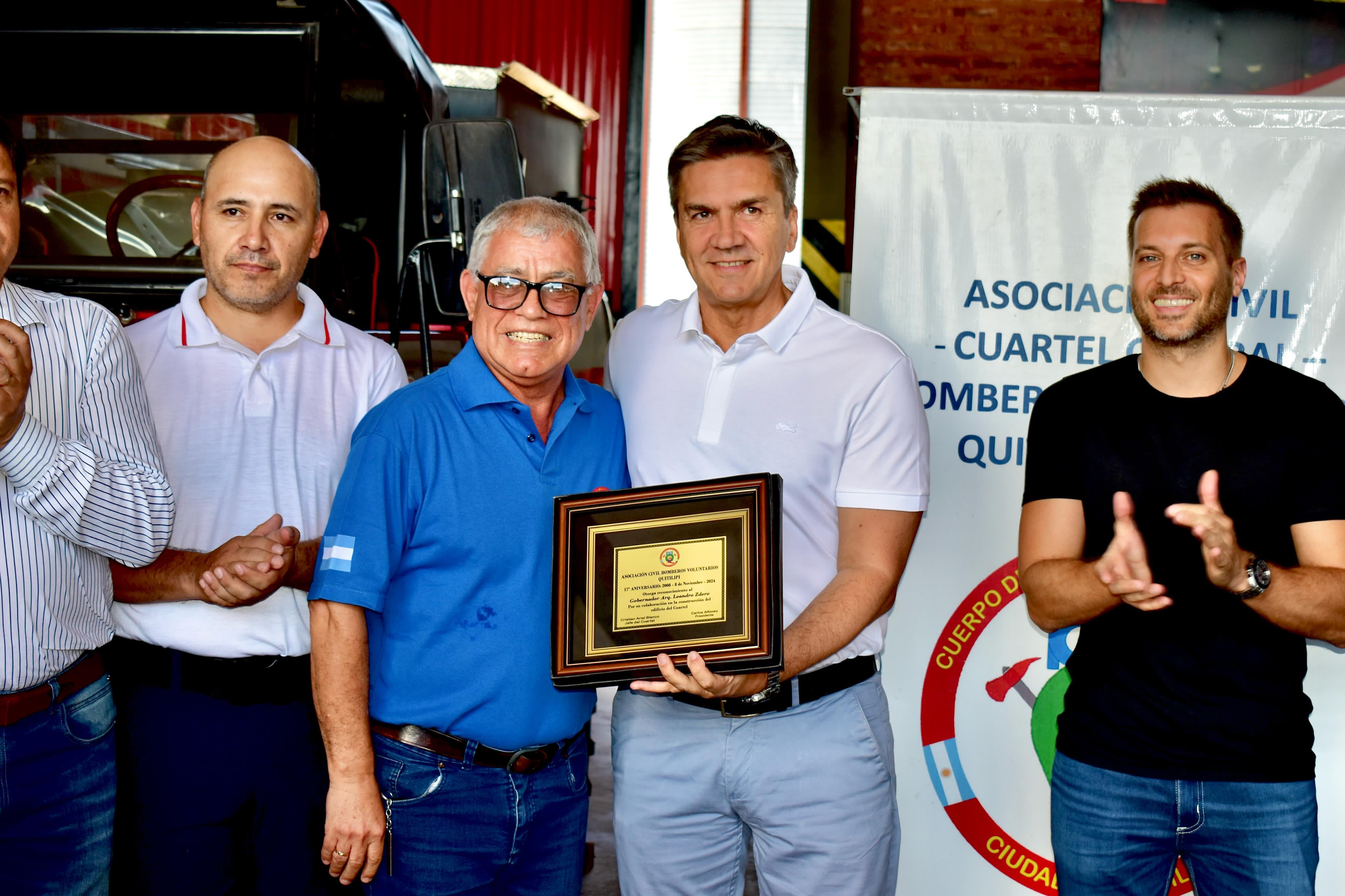Quitilipi: el gobernador Zdero inauguró las refacciones y ampliación de la asociación de bomberos voluntarios