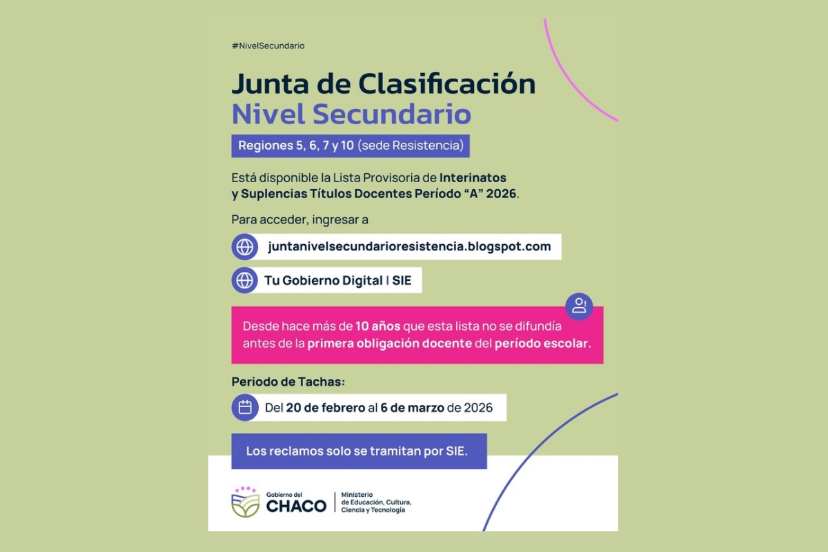 Educación: publicaron la lista provisoria de interinatos y suplencias 2026 para Secundaria