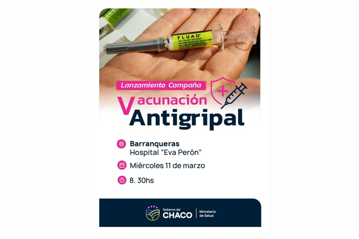 Salud inicia la Campaña de Vacunación Antigripal 2026 en Chaco