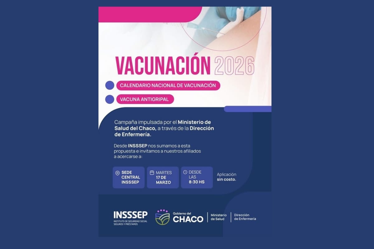 Este martes: insssep recibe la campaña de vacunación 2026