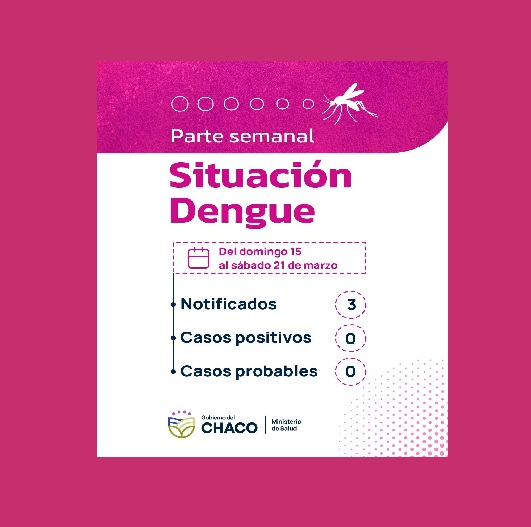 Sin casos de Dengue en la provincia: Salud insiste en la prevención