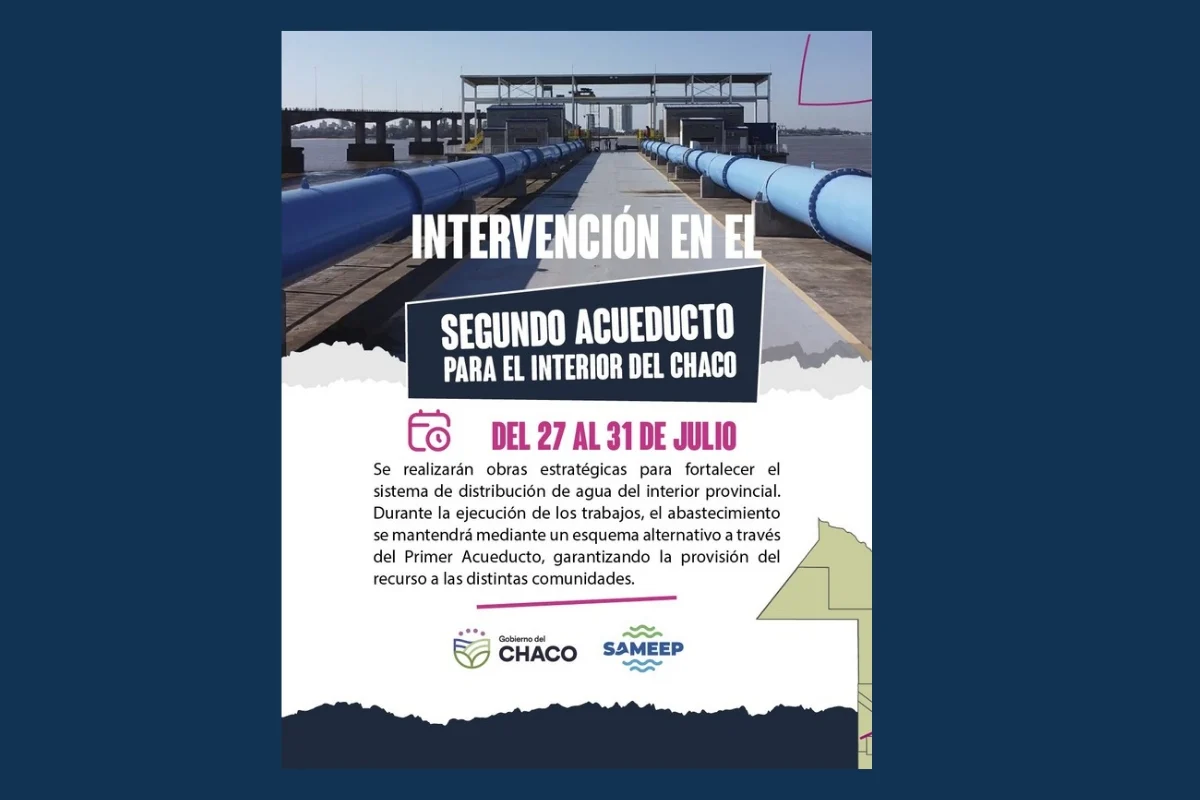 Sameep hará trabajos en el Segundo Acueducto del Interior del 27 al 31 de julio