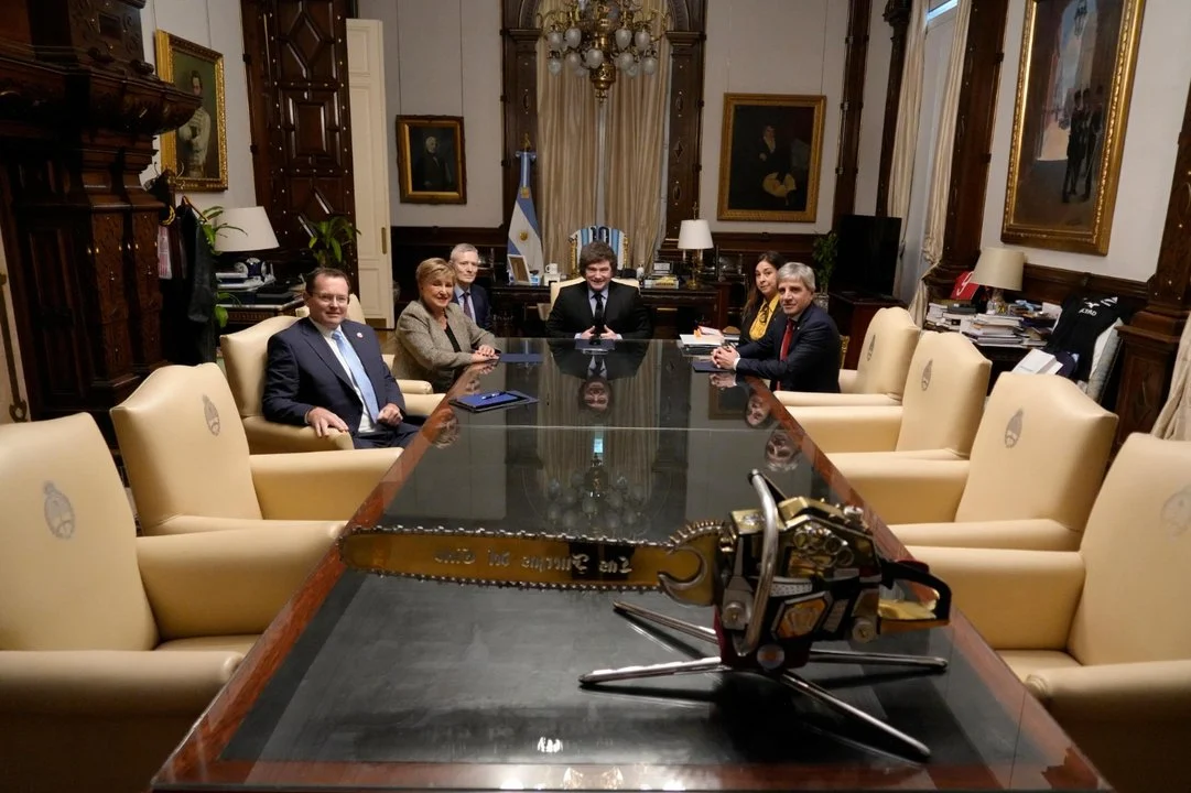 Javier Milei recibió a la titular del FMI, Kristalina Georgieva, en la Casa Rosada