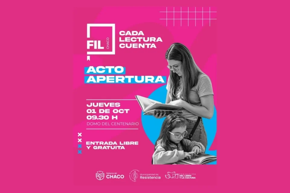 Este jueves 1 de octubre comienza una nueva edición de la Feria Iberoamericana del Libro Chaco 2026
