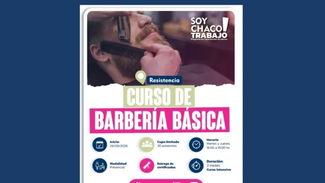 Se realizó la apertura de inscripciones para el Curso de Barbería Básica,en el marco del programa Soy Chaco Trabajo