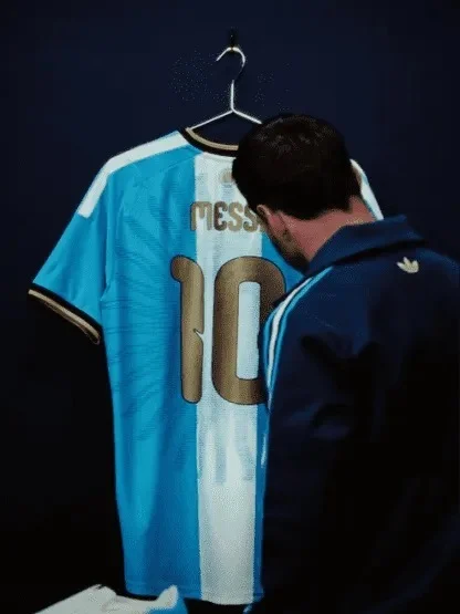 Messi presentó la camiseta que usará en su último partido con la Selección