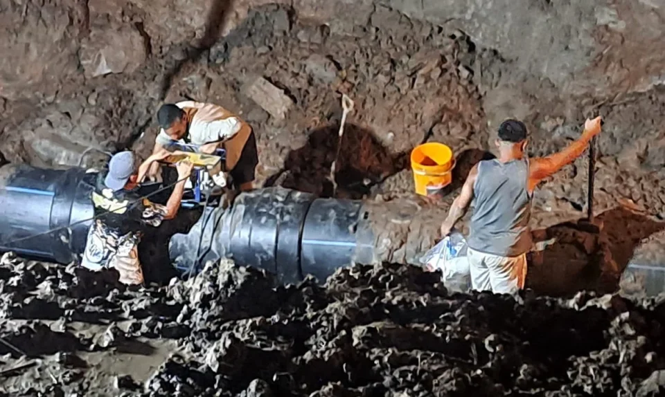 Tras dos días de intenso trabajo, el acueducto de Puerto Lavalle está en funcionamiento