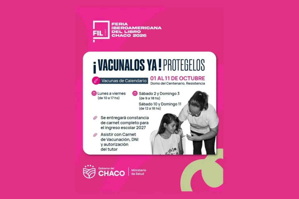 Salud suma postas de vacunación en la Feria Iberoamericana del Libro