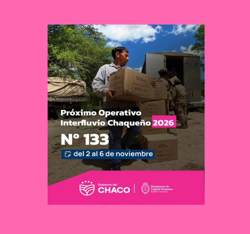 El operativo Interfluvio 133 será del 2 al 6 de noviembre en el Impenetrable